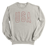 USA Collegiate Solid White (Front) - Aaria Tees Aaria Tees