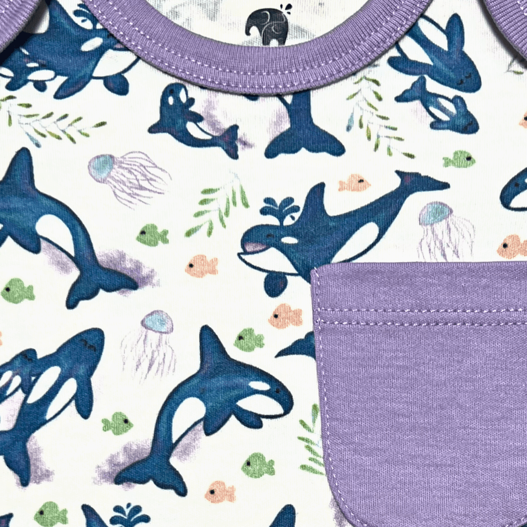Orca Bodysuit and Shorts | Organic Pima Cotton - Aaria Tees Aaria Tees