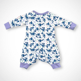Orca Kimono Long Sleeve Romper | Organic Pima Cotton - Aaria Tees Aaria Tees