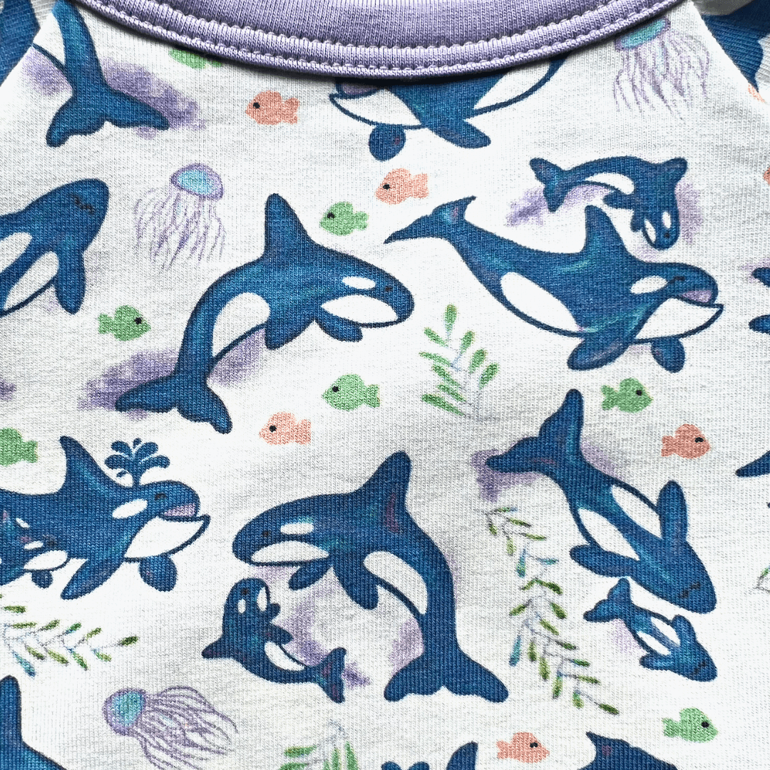 Orca Kimono Shorty Romper | Organic Pima Cotton - Aaria Tees Aaria Tees