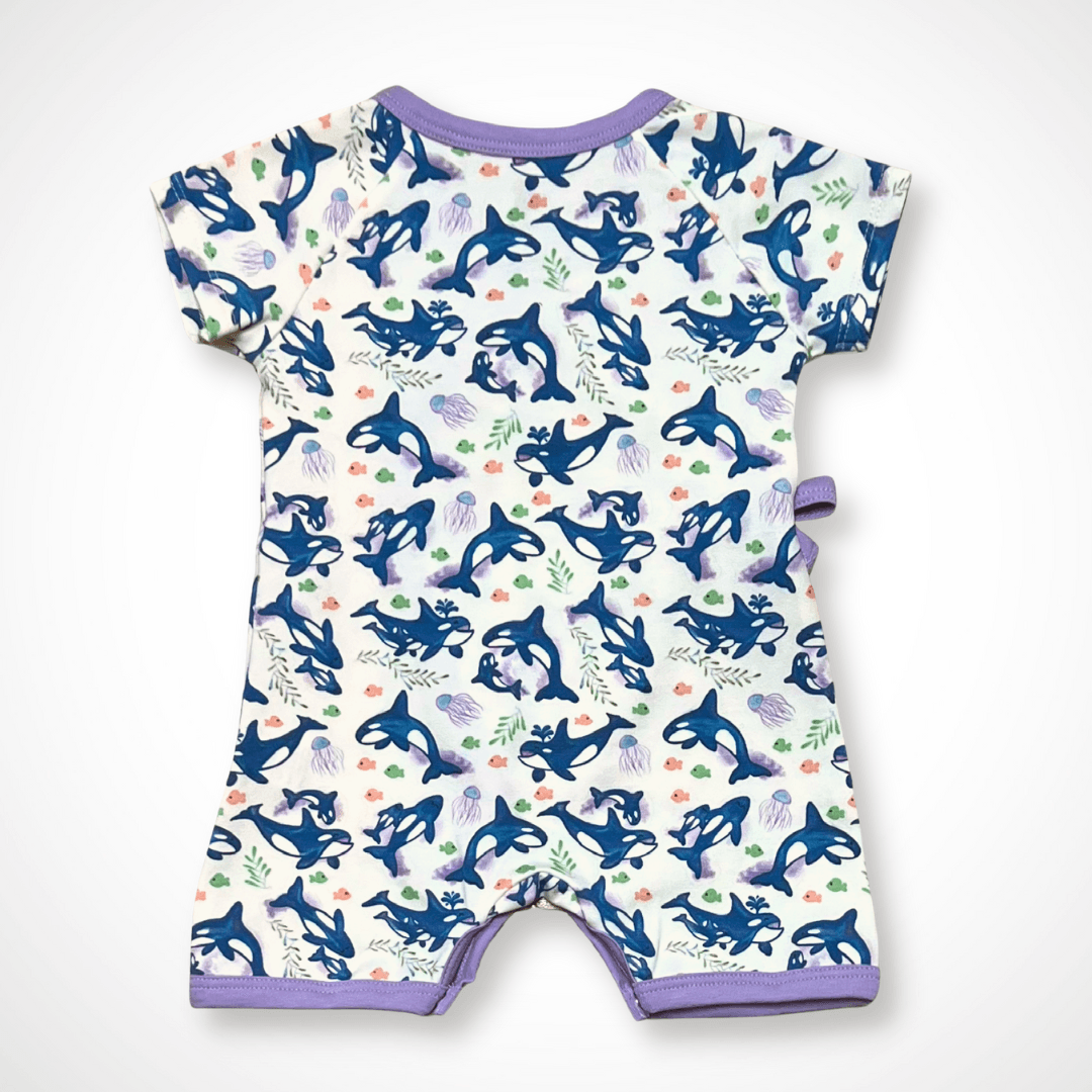 Orca Kimono Shorty Romper | Organic Pima Cotton - Aaria Tees Aaria Tees