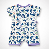Orca Kimono Shorty Romper | Organic Pima Cotton - Aaria Tees Aaria Tees
