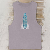 Stonewash Tank Top | Surfboard Graphic | Surf Humor - Aaria Tees Aaria Tees