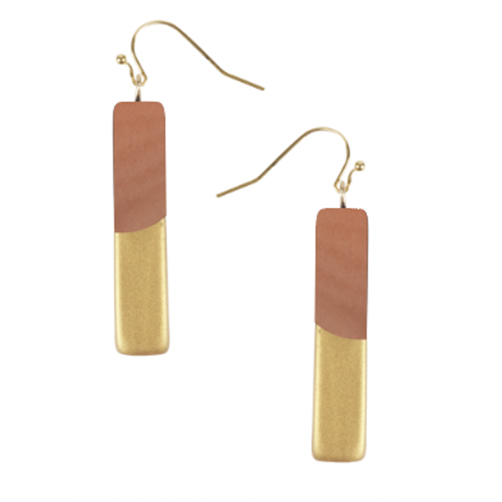 Oro Bar Earrings - Aaria Tees Aaria Tees