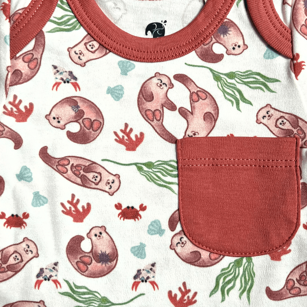 Otter Long Sleeve Bodysuit and Pant | Organic Pima Cotton - Aaria Tees Aaria Tees