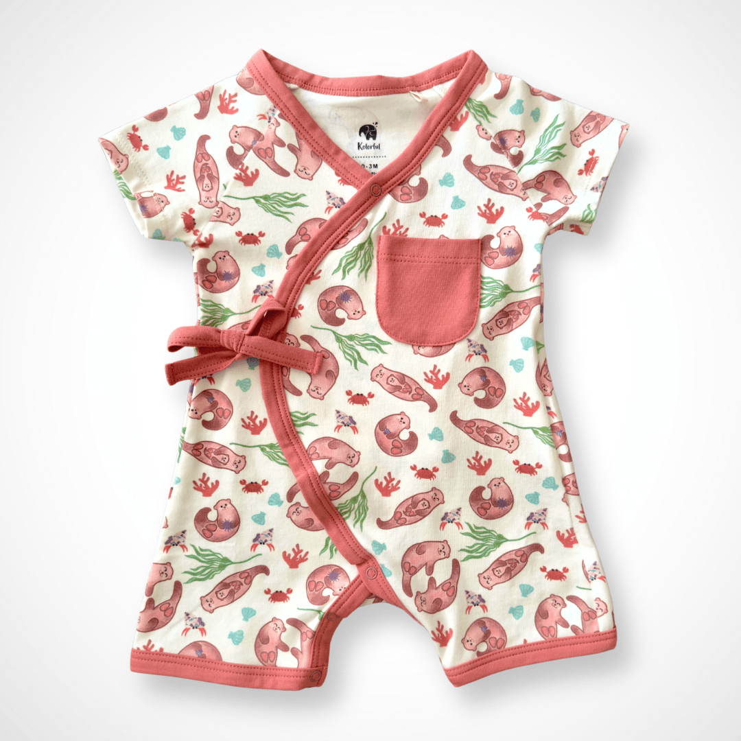 Otter Kimono Shorty Romper | Organic Pima Cotton - Aaria Tees Aaria Tees