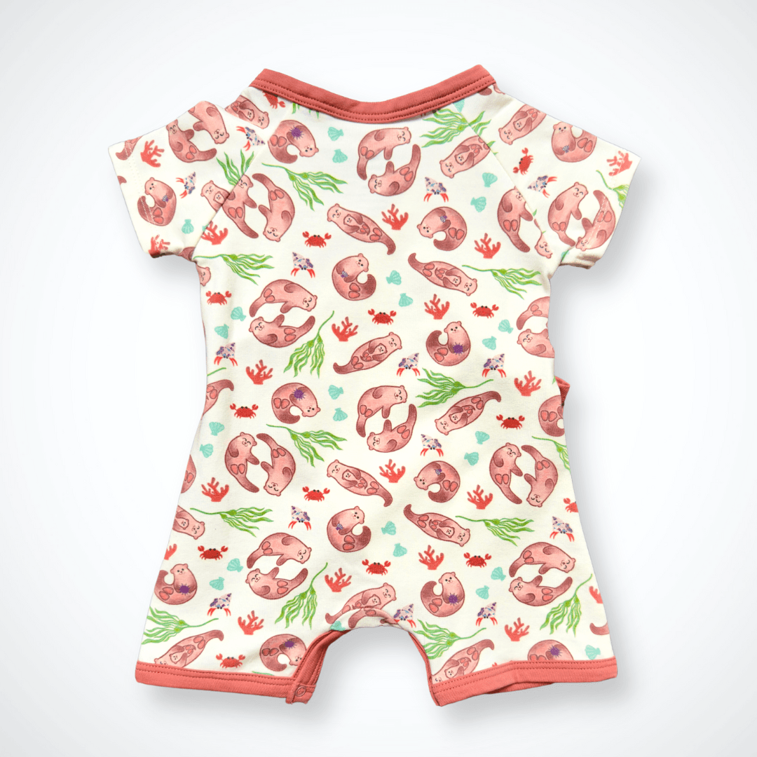 Otter Kimono Shorty Romper | Organic Pima Cotton - Aaria Tees Aaria Tees