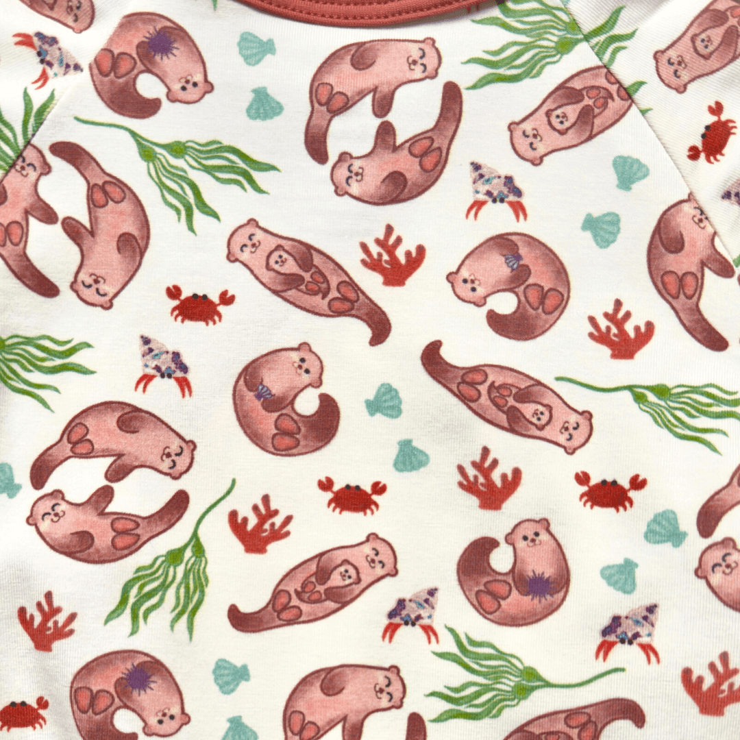 Otter Kimono Shorty Romper | Organic Pima Cotton - Aaria Tees Aaria Tees