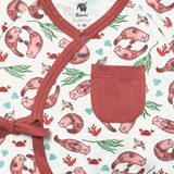 Otter Kimono Long Sleeve Romper | Organic Pima Cotton - Aaria Tees Aaria Tees
