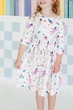 Out of this World 3/4 Sleeve Pocket Twirl Dress - Aaria Tees Aaria Tees