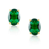 Emerald Oval Cut Studs Aaria Tees