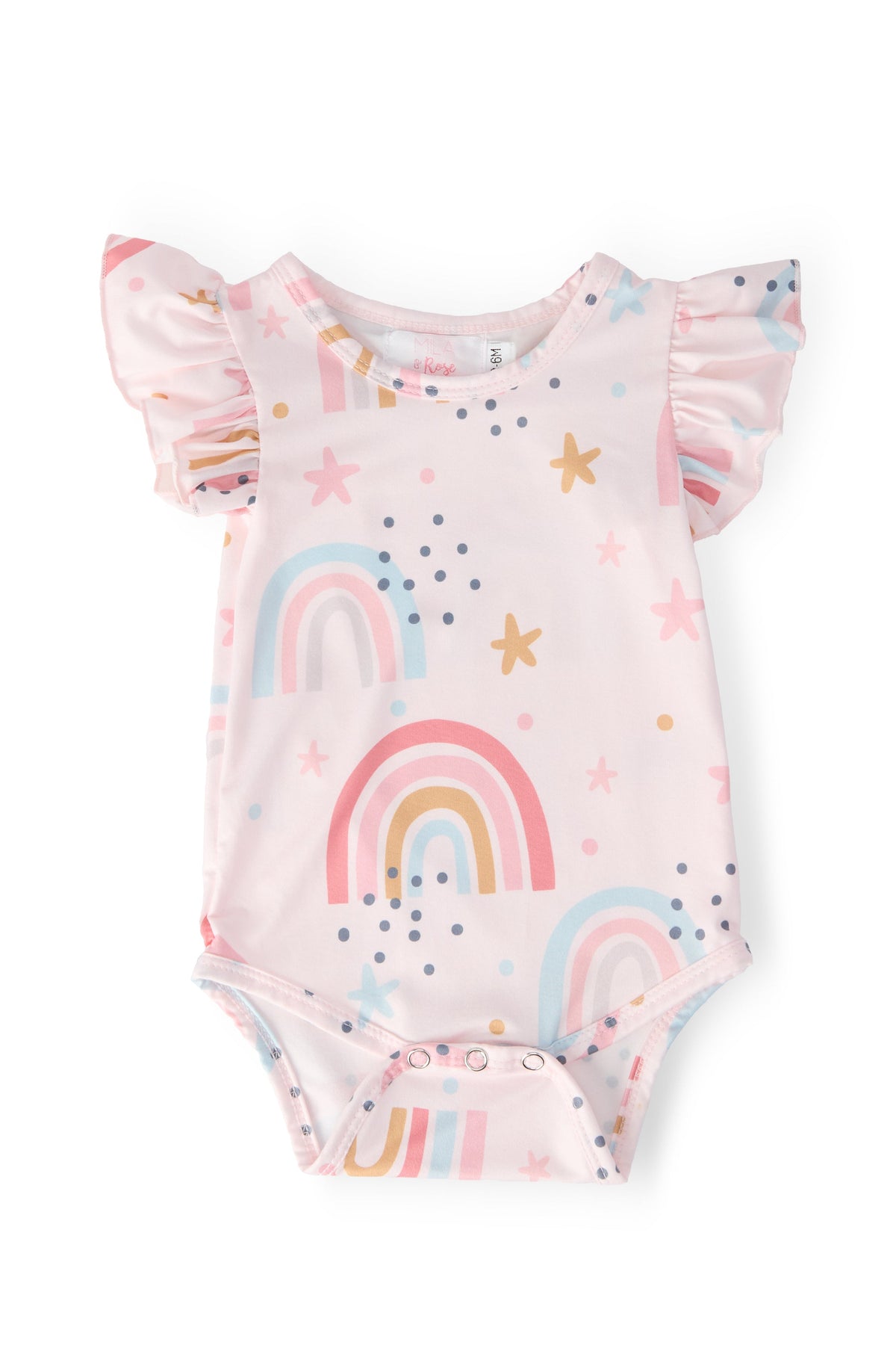 Over the Rainbow S/S Flutter Bodysuit - Aaria Tees