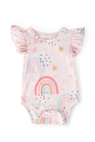 Over the Rainbow S/S Flutter Bodysuit - Aaria Tees Aaria Tees