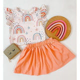 Over the Rainbow S/S Ruffle Tee - Aaria Tees Aaria Tees