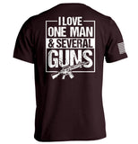 I Love One Man & Several Guns (Back Print) Aaria Tees