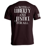 With Liberty And Justice For All Aaria Tees