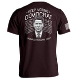 Keep Voting Democrat Ronald Reagan Aaria Tees