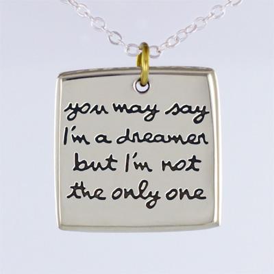 You May Say I'm a Dreamer Mixed Metals Necklace - Aaria Tees Aaria Tees