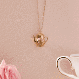 Tea Party Kettle Locket Pendant Necklace - Aaria Tees Aaria Tees