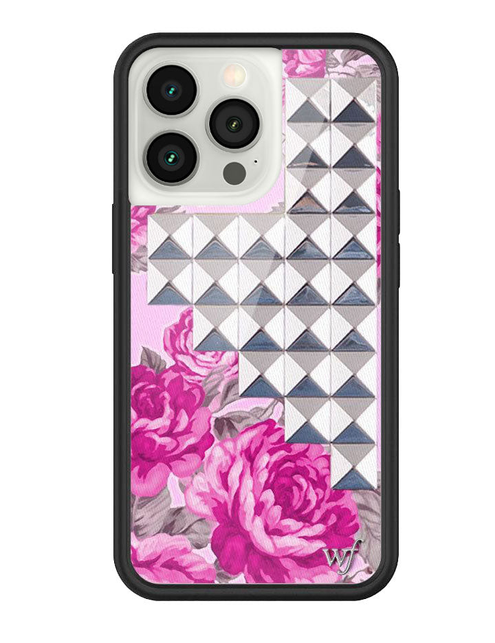 Pink Floral Stud iPhone Case - Aaria Tees Aaria Tees