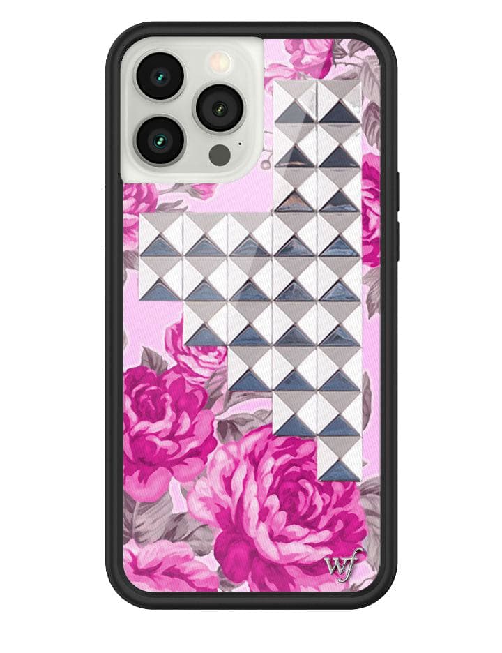 Pink Floral Stud iPhone Case - Aaria Tees Aaria Tees