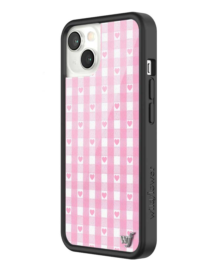 Gingham Hearts | Pink iPhone Case - Aaria Tees Aaria Tees