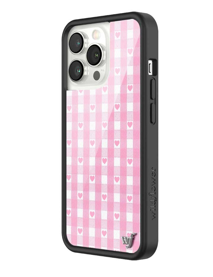 Gingham Hearts | Pink iPhone Case - Aaria Tees Aaria Tees
