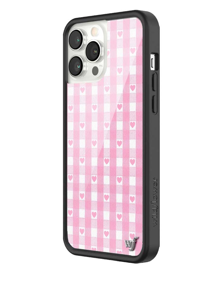 Gingham Hearts | Pink iPhone Case - Aaria Tees Aaria Tees