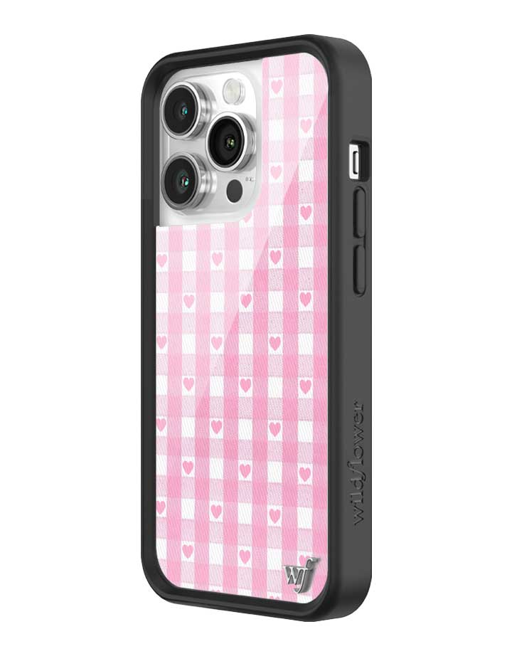 Gingham Hearts | Pink iPhone Case - Aaria Tees Aaria Tees