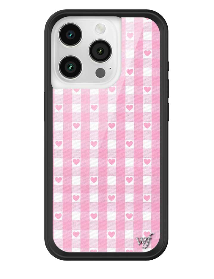 Gingham Hearts | Pink iPhone Case - Aaria Tees Aaria Tees