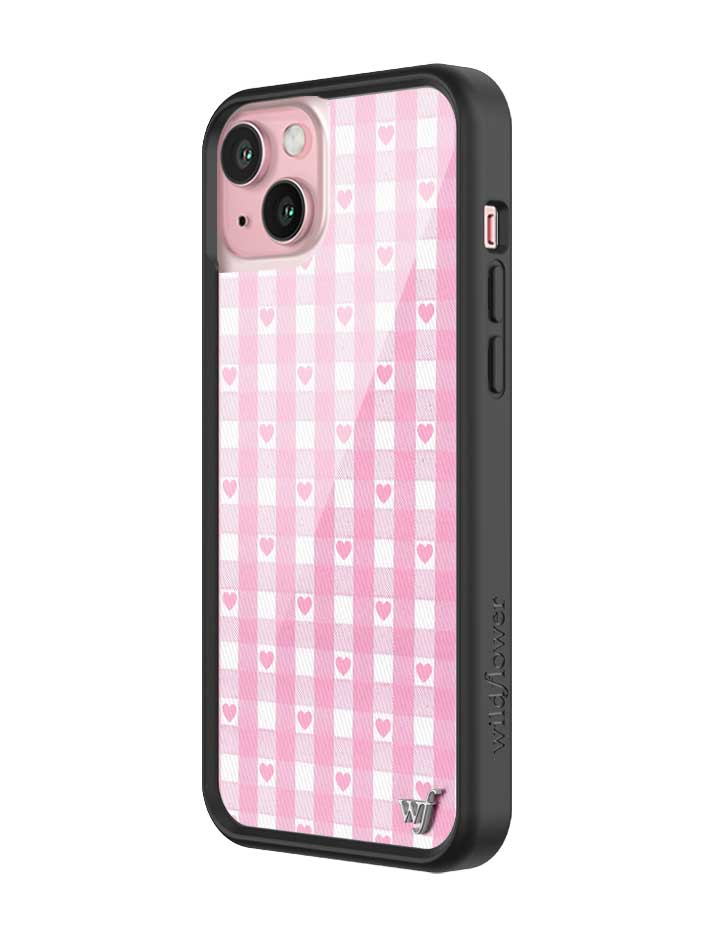 Gingham Hearts | Pink iPhone Case - Aaria Tees Aaria Tees