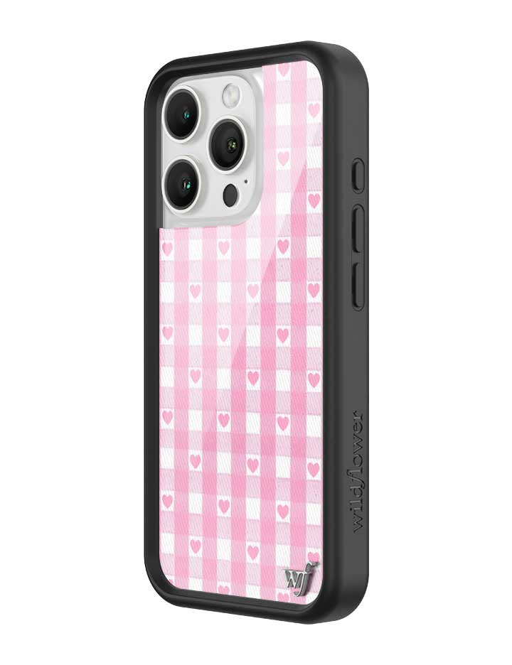 Gingham Hearts | Pink iPhone Case - Aaria Tees Aaria Tees