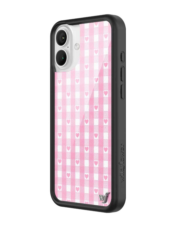 Gingham Hearts | Pink iPhone Case - Aaria Tees Aaria Tees