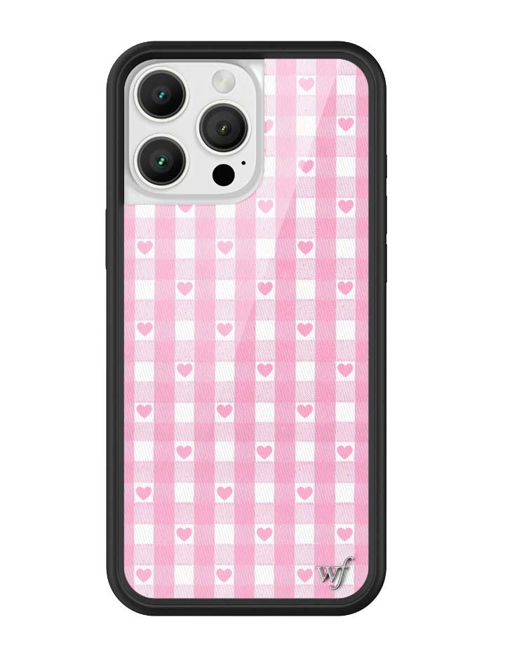Gingham Hearts | Pink iPhone Case - Aaria Tees Aaria Tees
