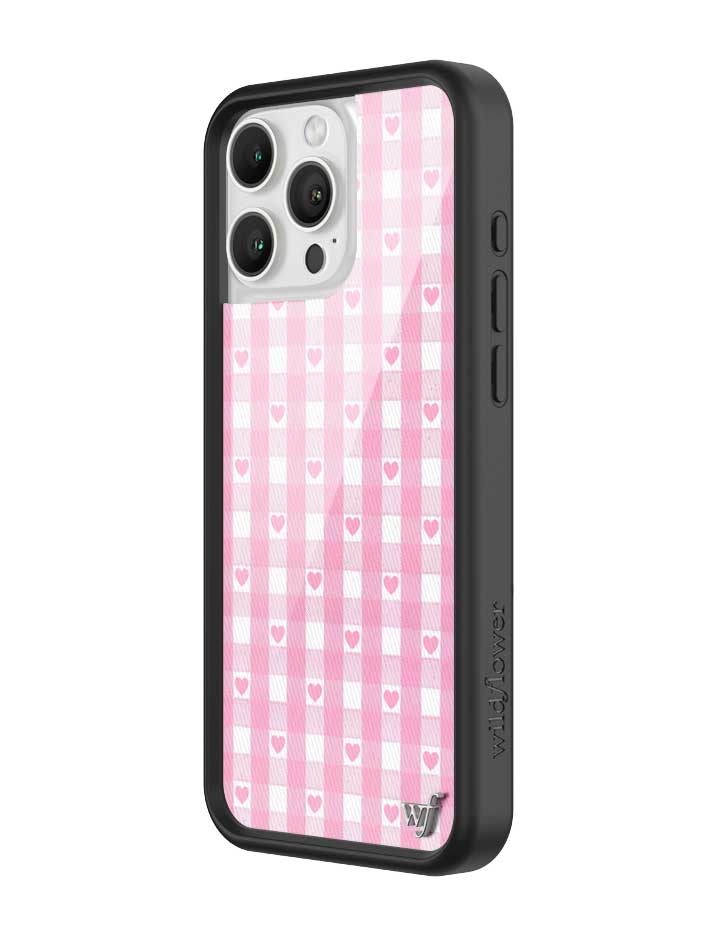Gingham Hearts | Pink iPhone Case - Aaria Tees Aaria Tees