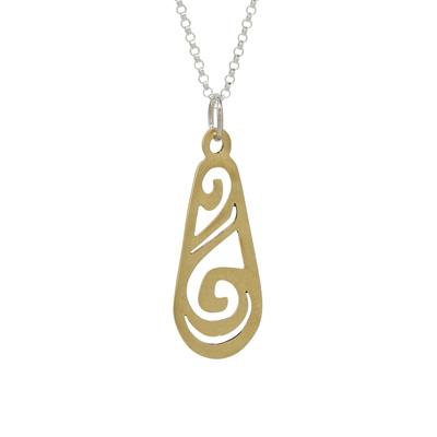 Water Ha Brass Necklace - Aaria Tees Aaria Tees