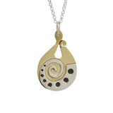Wind Pix Sterling & Brass Necklace - Aaria Tees Aaria Tees