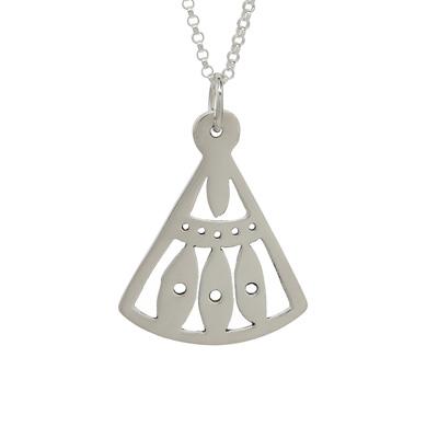 Earth Tlalli Sterling Silver Necklace - Aaria Tees Aaria Tees