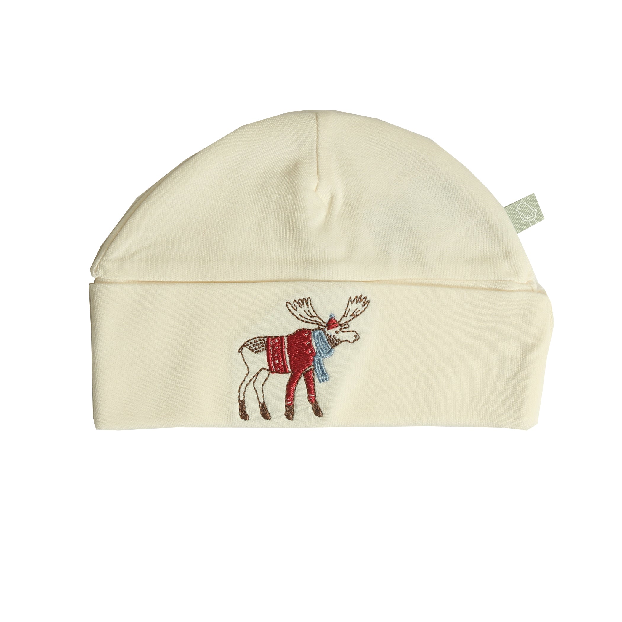 roll up hat | ivory moose embroidery - Aaria Tees Aaria Tees