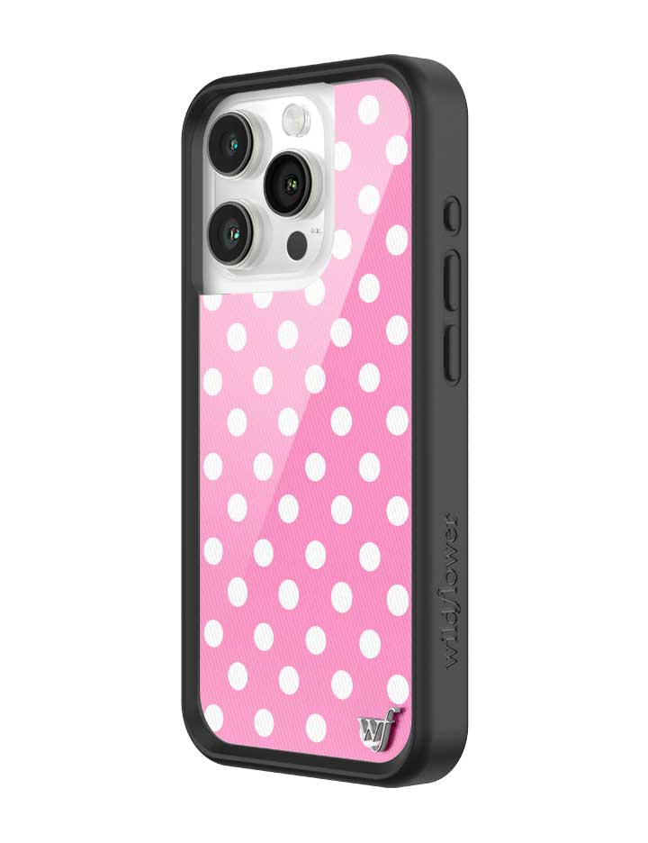 Polka Dot | Pink and White iPhone Case - Aaria Tees Aaria Tees