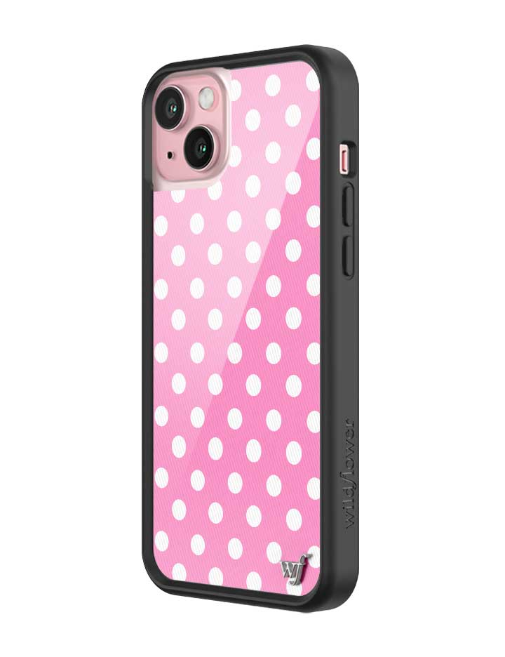 Polka Dot | Pink and White iPhone Case - Aaria Tees Aaria Tees