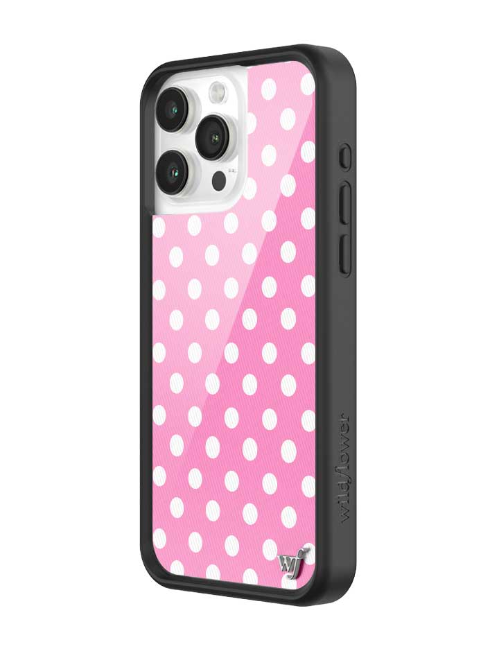 Polka Dot | Pink and White iPhone Case - Aaria Tees Aaria Tees