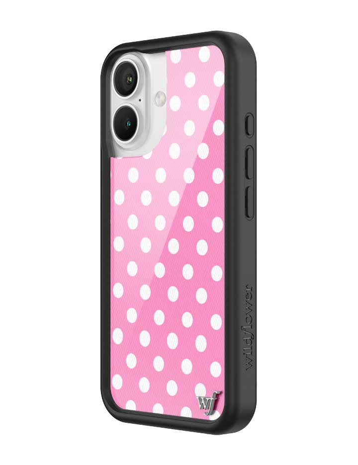 Polka Dot | Pink and White iPhone Case - Aaria Tees Aaria Tees