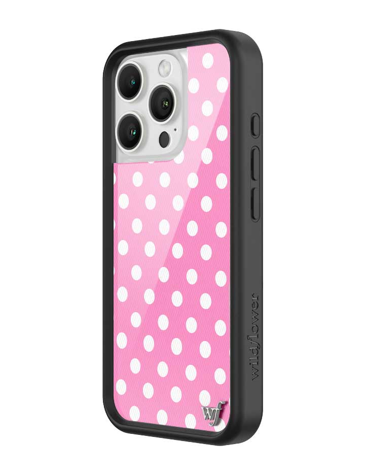 Polka Dot | Pink and White iPhone Case - Aaria Tees Aaria Tees