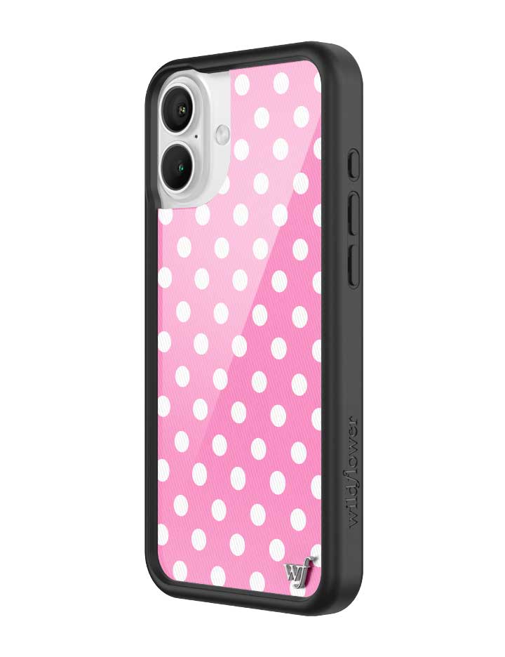Polka Dot | Pink and White iPhone Case - Aaria Tees Aaria Tees