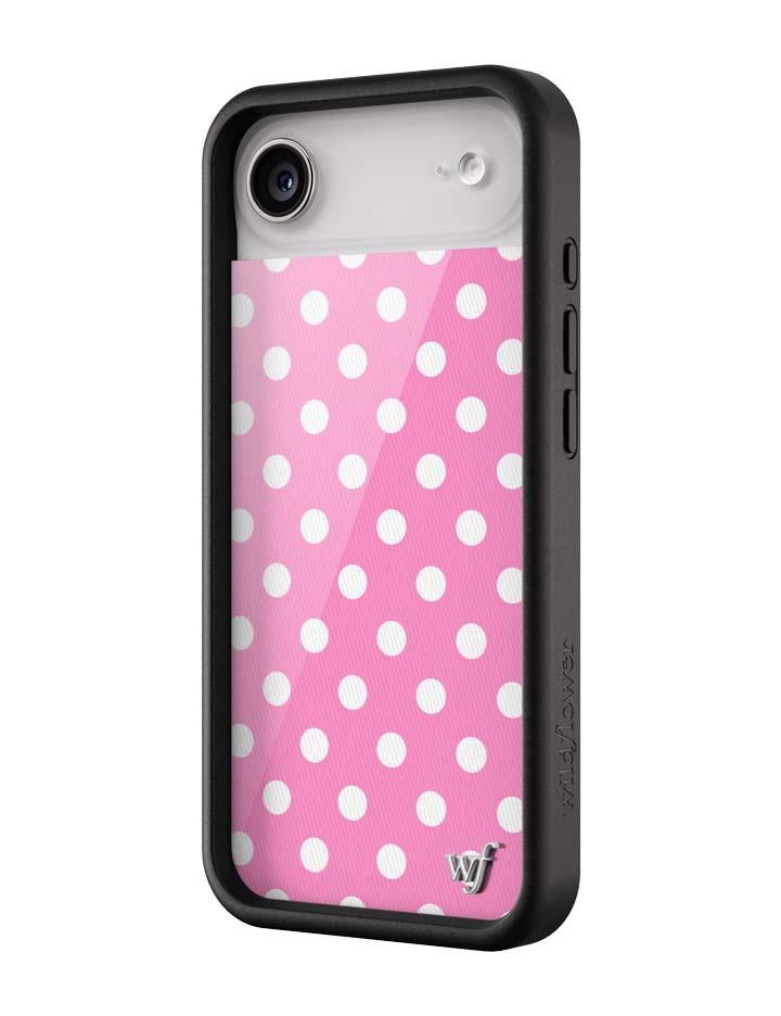 Polka Dot | Pink and White iPhone Case - Aaria Tees Aaria Tees