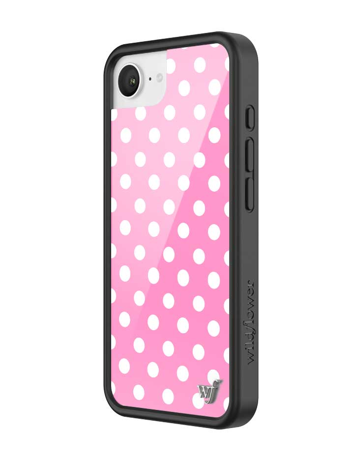 Polka Dot | Pink and White iPhone Case - Aaria Tees Aaria Tees