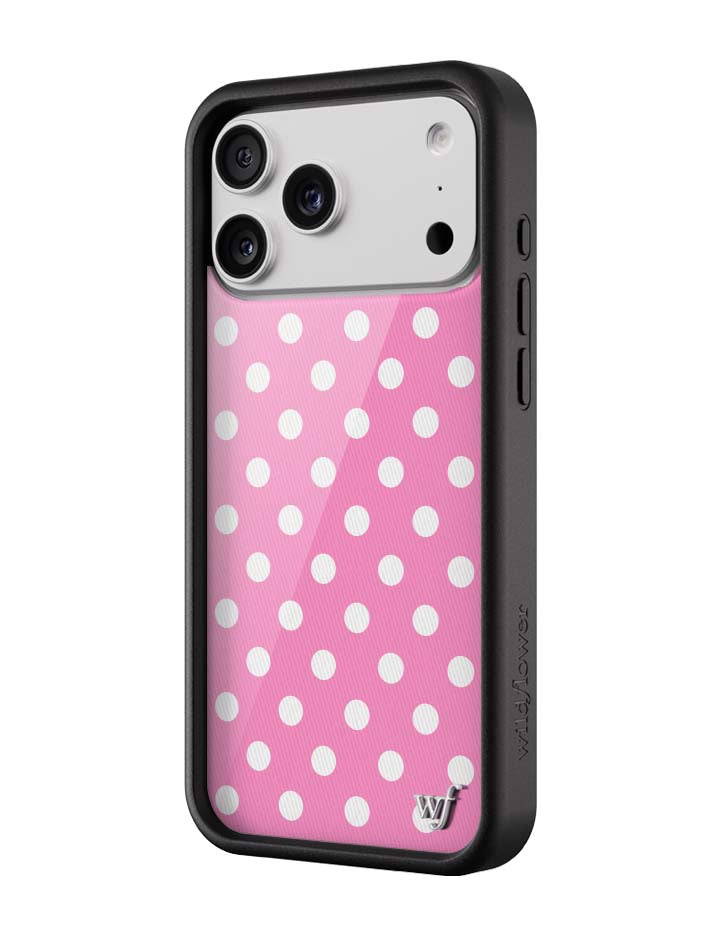 Polka Dot | Pink and White iPhone Case - Aaria Tees Aaria Tees