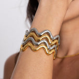 Michelle Wavy Cuff Aaria Tees