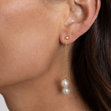 Xana Double Pearl Dangle Aaria Tees